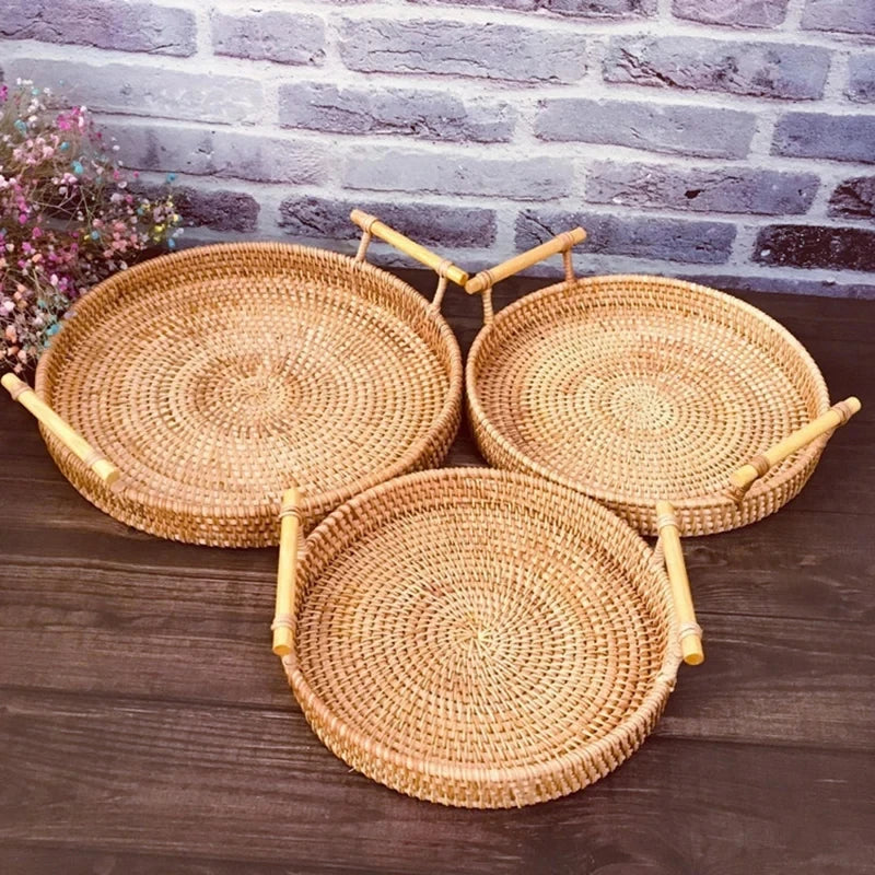 Bandeja Rattan de Fibra Natural
